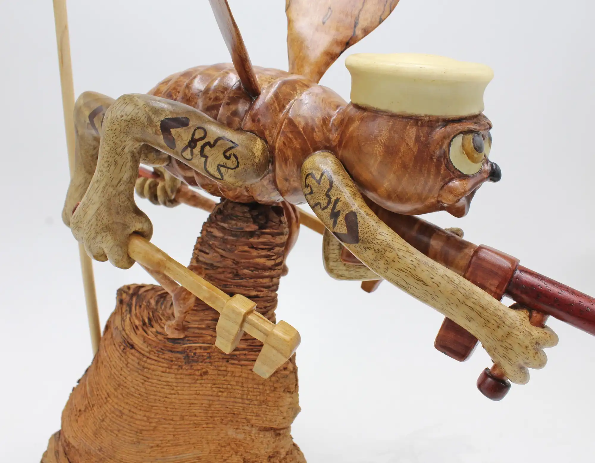Sea Bee woodcarving sculpture
